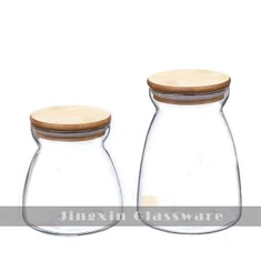 matkrukke i glass med korklokk